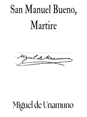 cover image of San Manuel Bueno, Martire